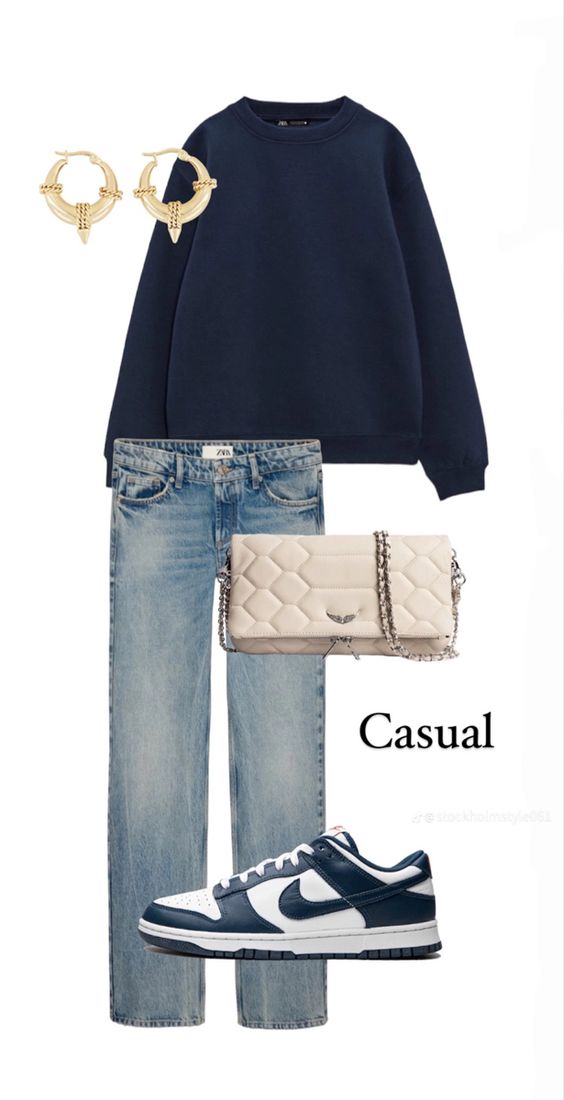 Casual & Chic: Copenhagen Style Jeans and Sweatshirt Combos for Fall/Winter 🍁❄️