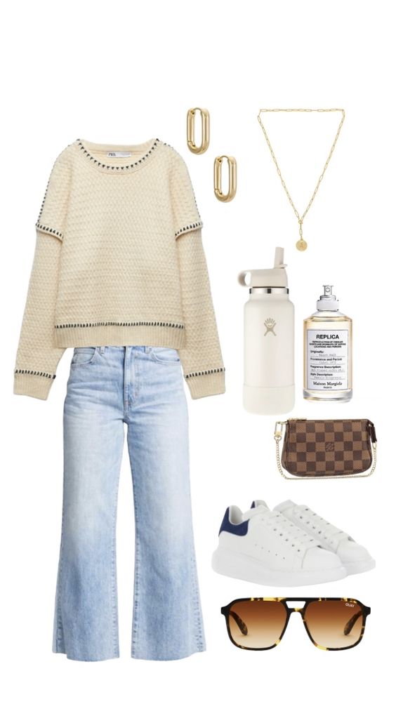 Fall/Winter 10 Trendsetting Outfit Ideas for College, Uni, and School: Jeans & Sweater Edition